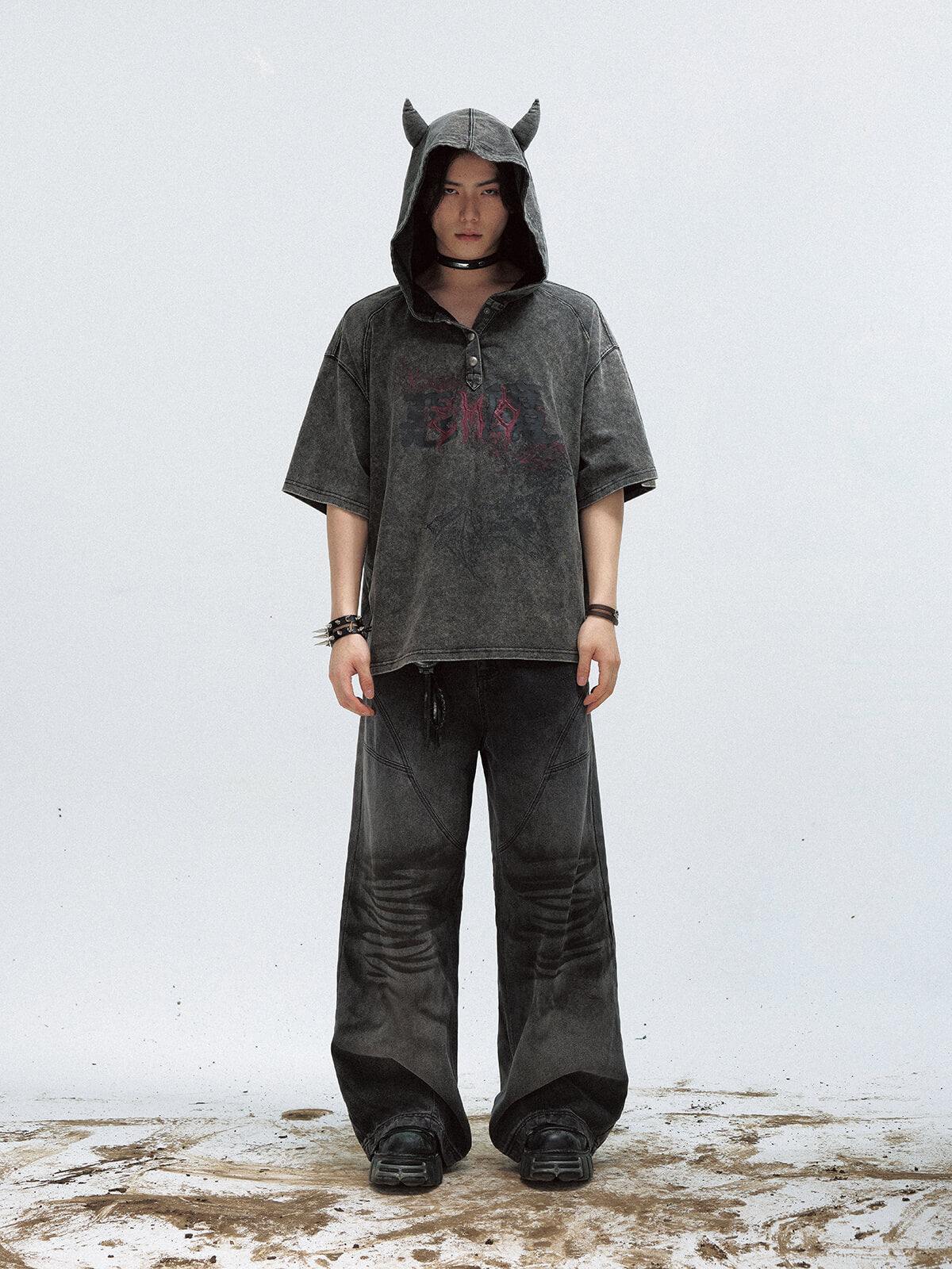 Peoplesense Vintage Little Devil Hooded T-Shirt