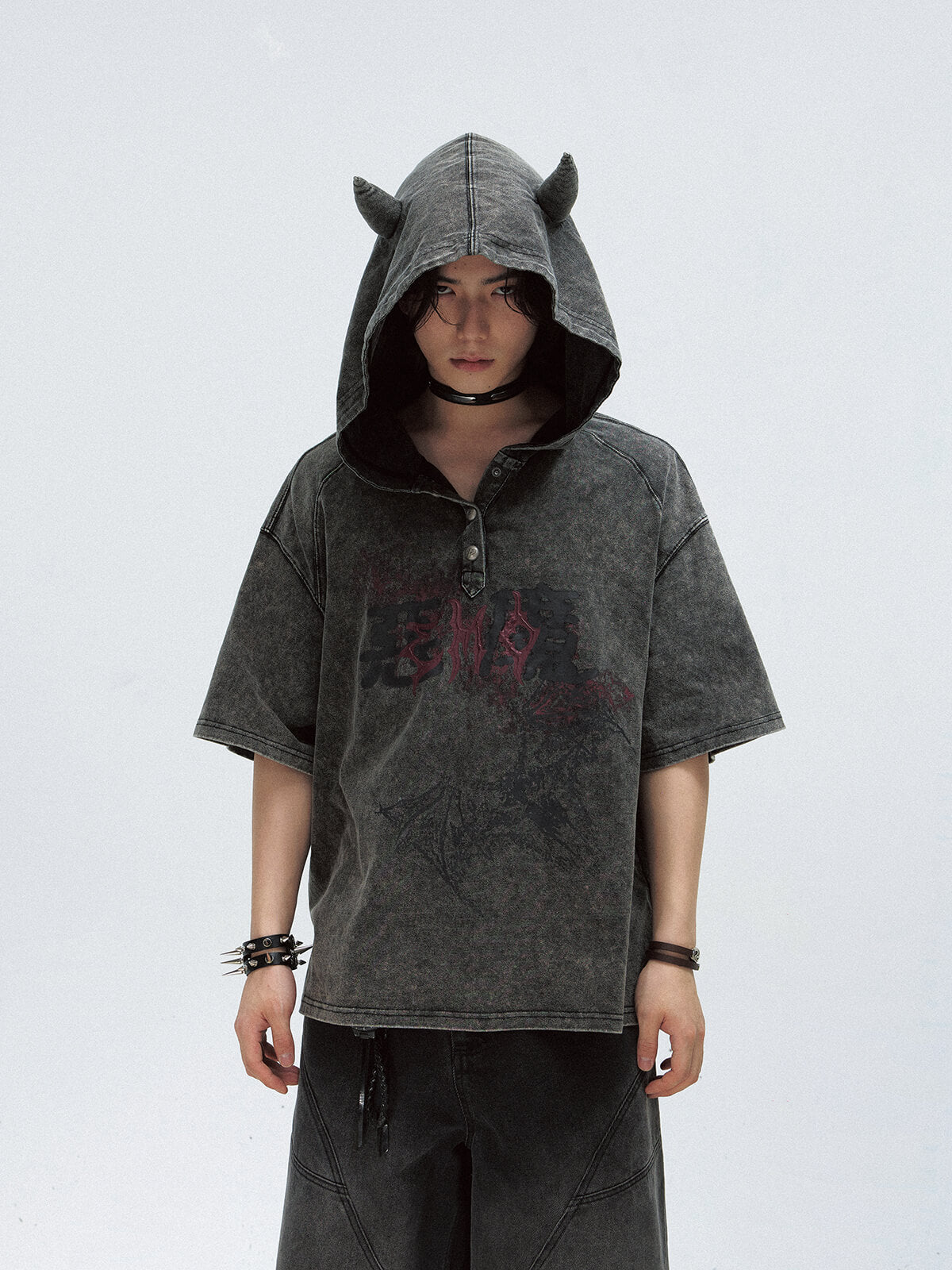 Peoplesense Vintage Little Devil Hooded T-Shirt