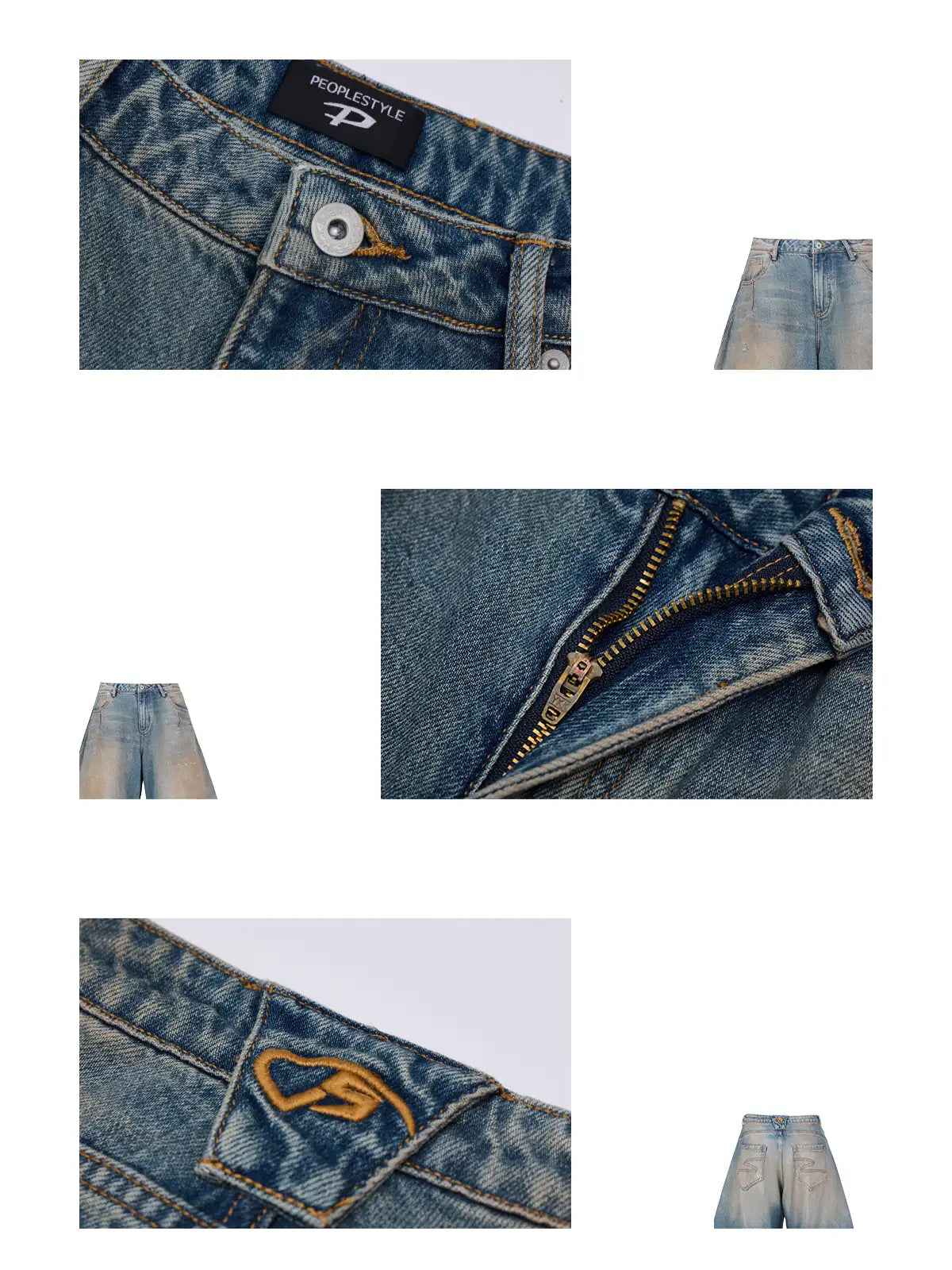 Peoplesense Mud Dyed Balloon Denim Jeans