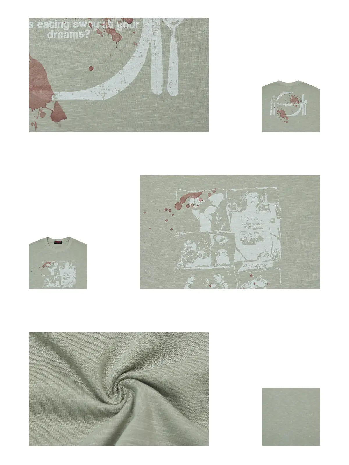 Peoplesense ‘Reality&Dream’ Vintage Green Oversized T-shirt