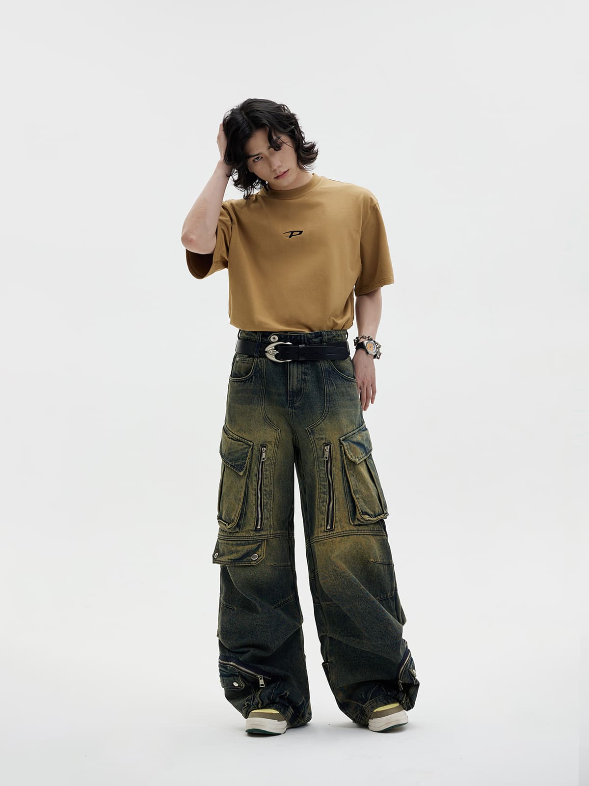 PeopleStyle Vintage Blue Wide Leg Jeans