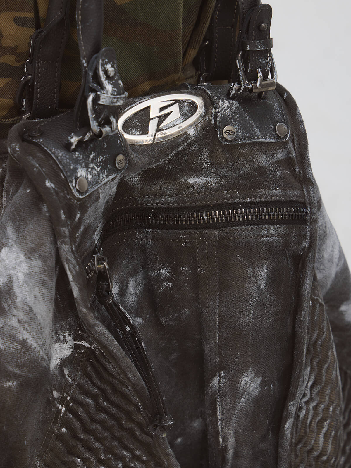 Peoplesense Punk Vintage Dirty Dyed Tote Bag