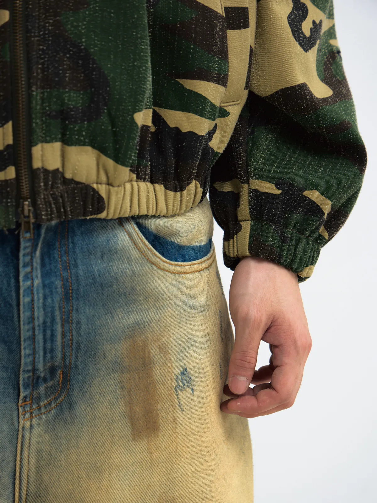 Peoplesense Punk Camouflage Hooded Jacket