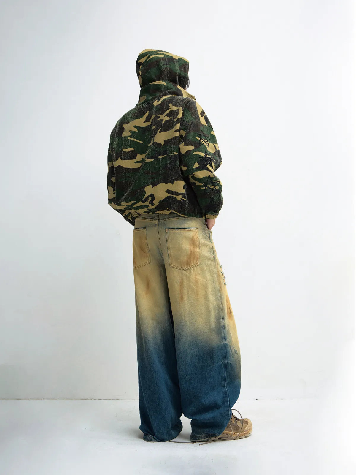 Peoplesense Punk Camouflage Hooded Jacket