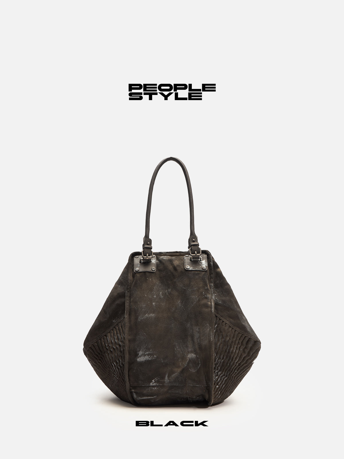 Peoplesense Punk Vintage Dirty Dyed Tote Bag