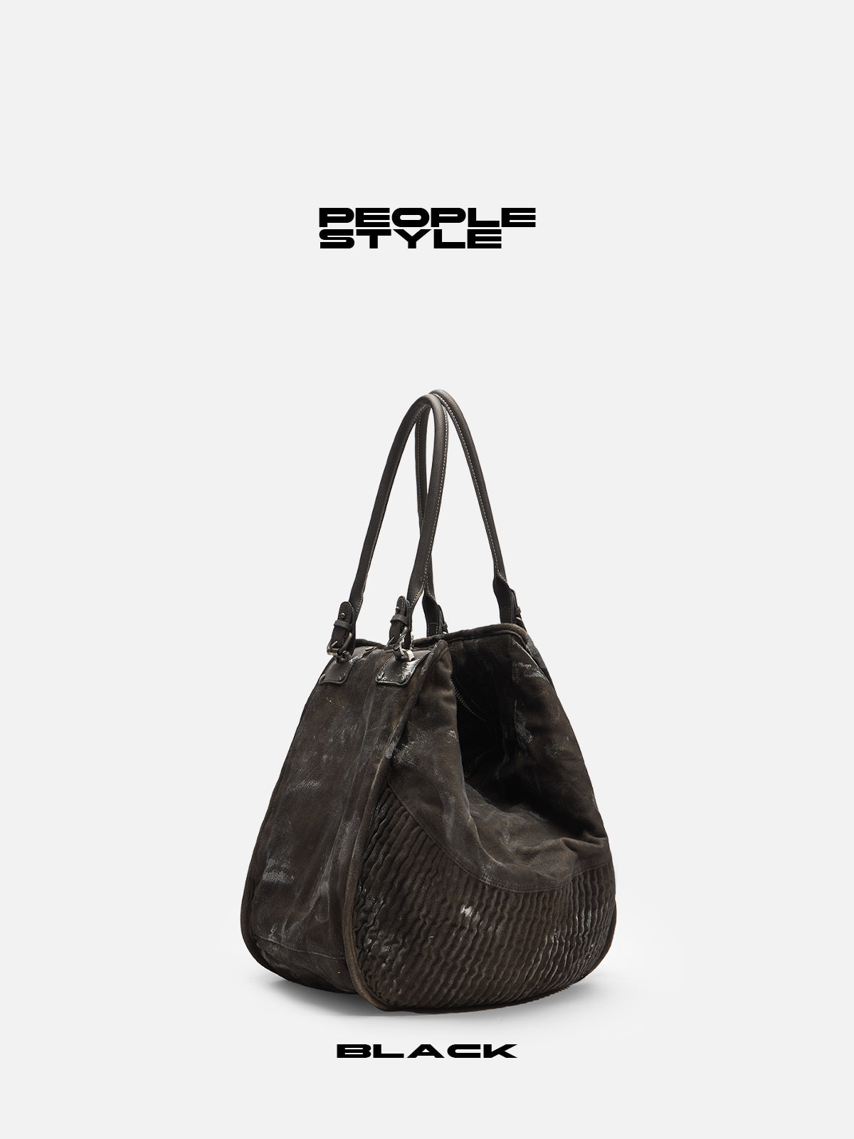 Peoplesense Punk Vintage Dirty Dyed Tote Bag