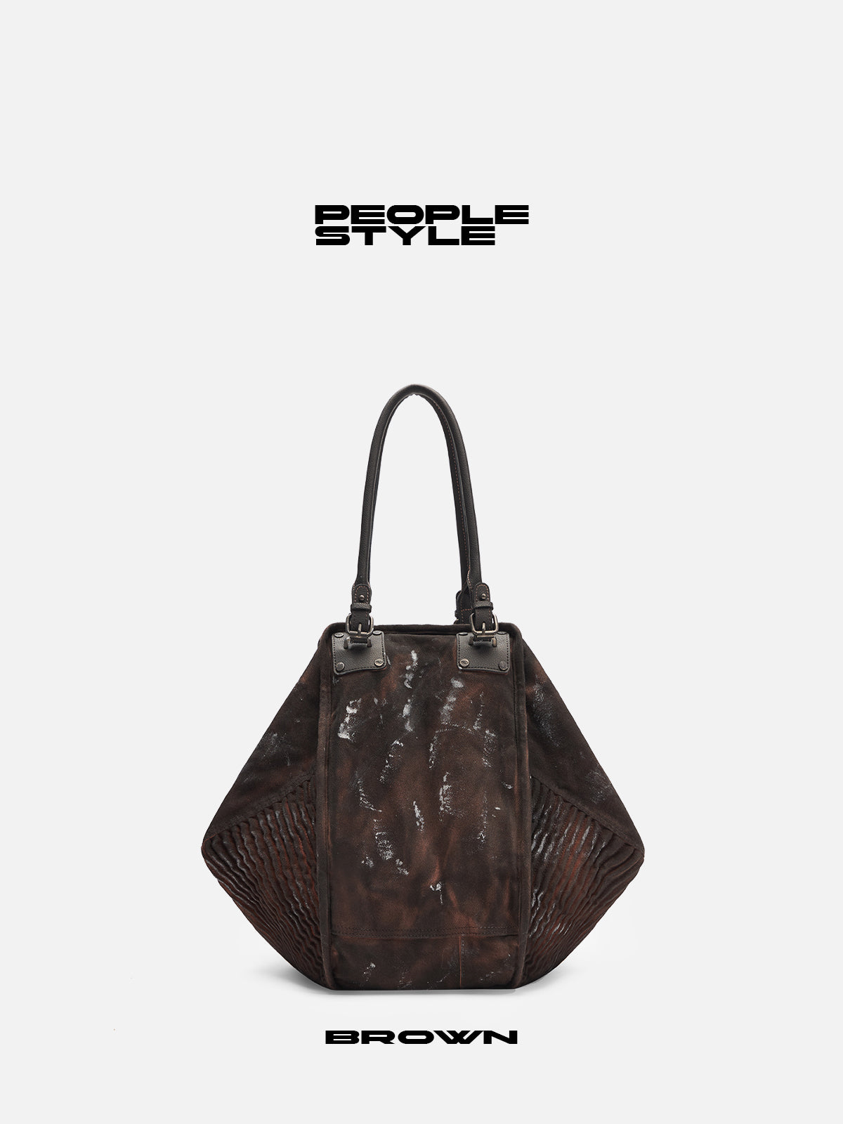 Peoplesense Punk Vintage Dirty Dyed Tote Bag