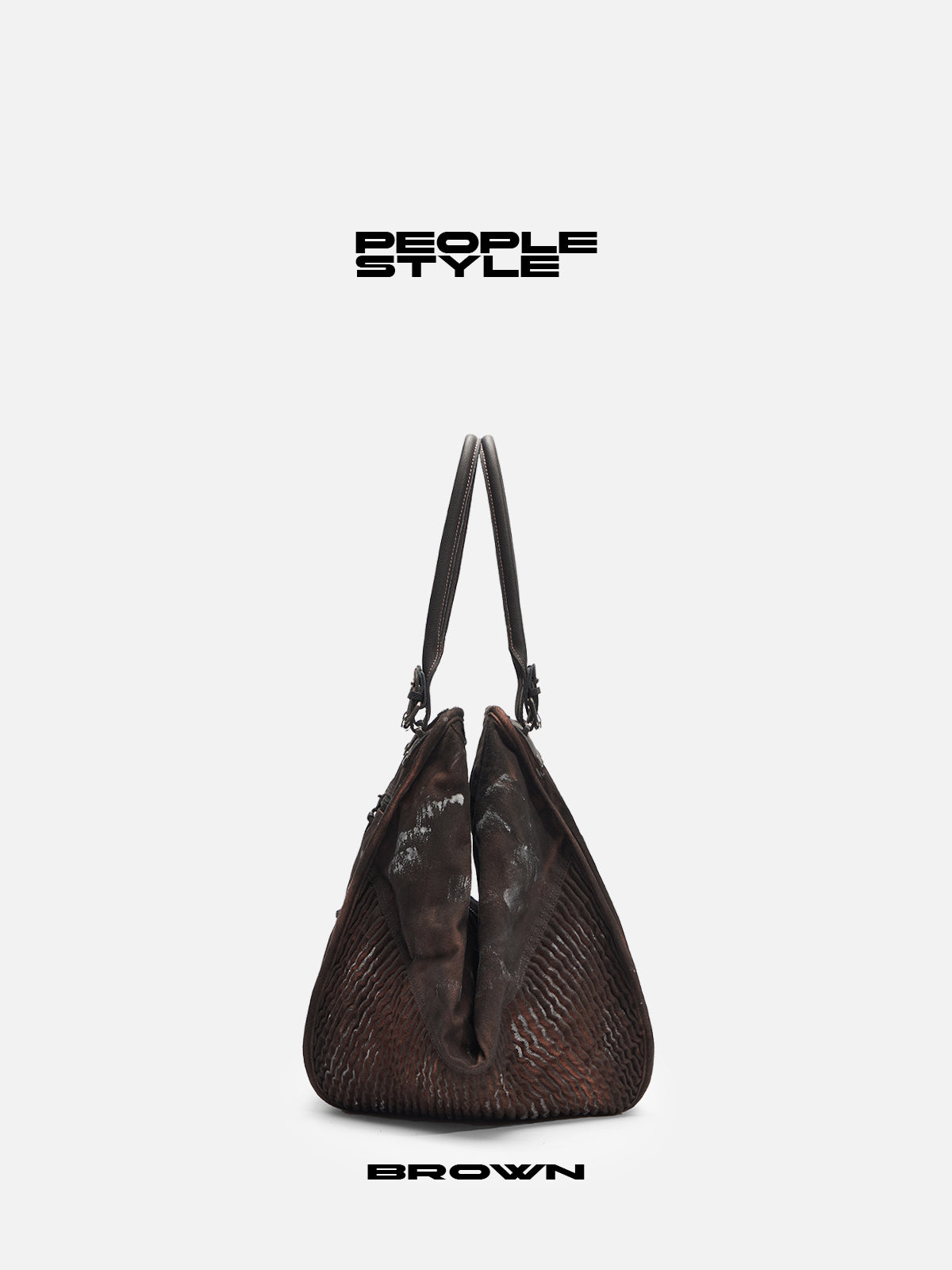 Peoplesense Punk Vintage Dirty Dyed Tote Bag