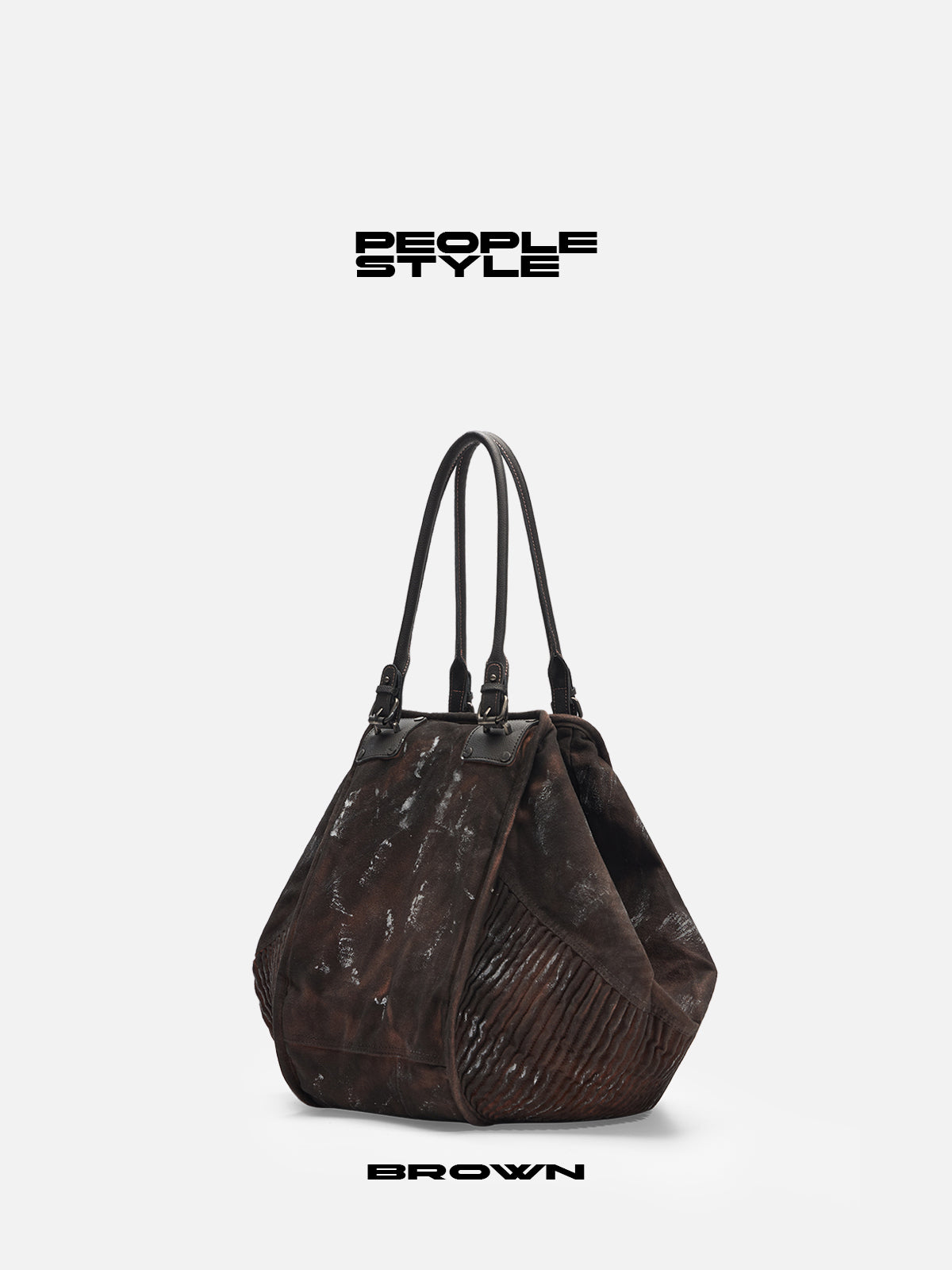 Peoplesense Punk Vintage Dirty Dyed Tote Bag