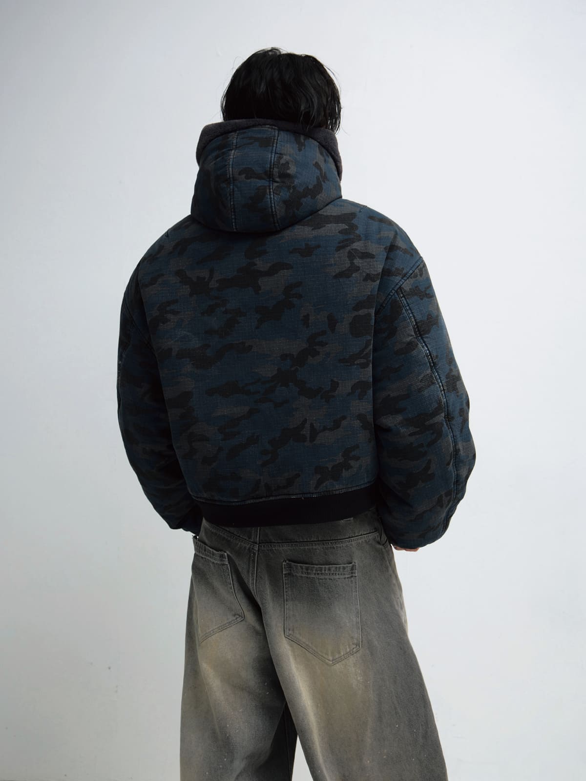 Peoplesense Reversible Camo Sherpa Hooded Jacket