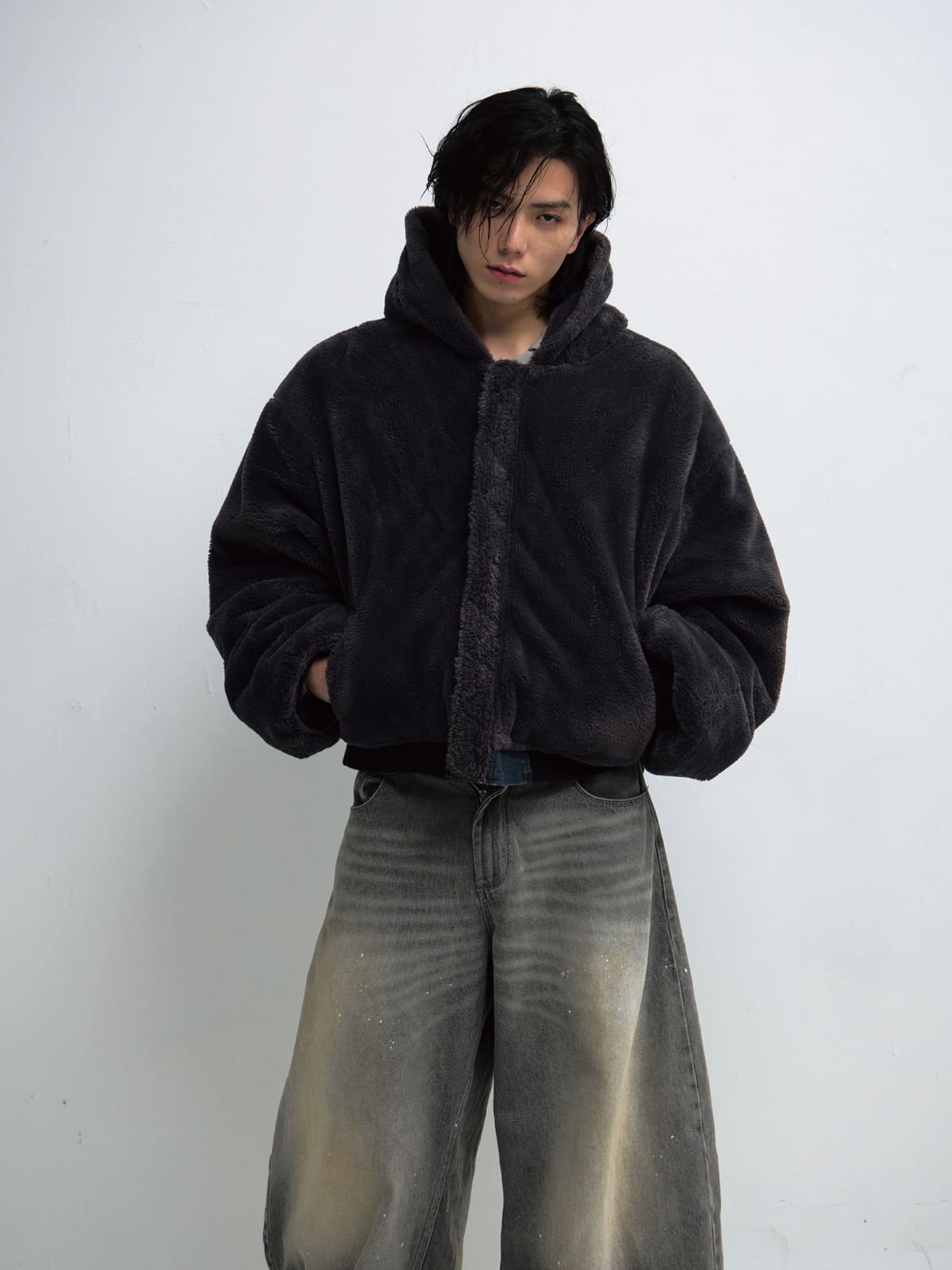 Peoplesense Reversible Camo Sherpa Hooded Jacket