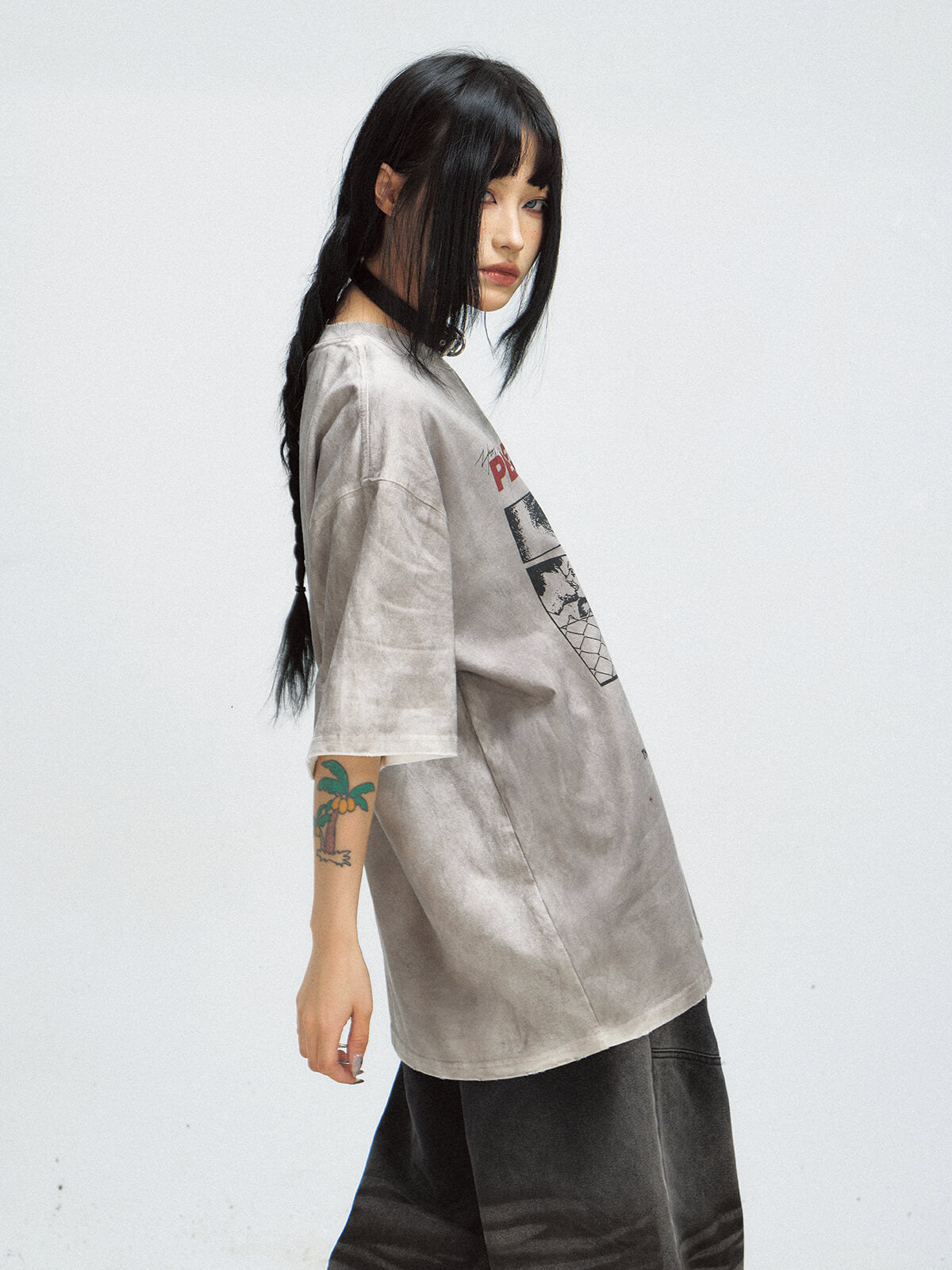 Peoplesense Vintage Printed Oversized T-Shirt