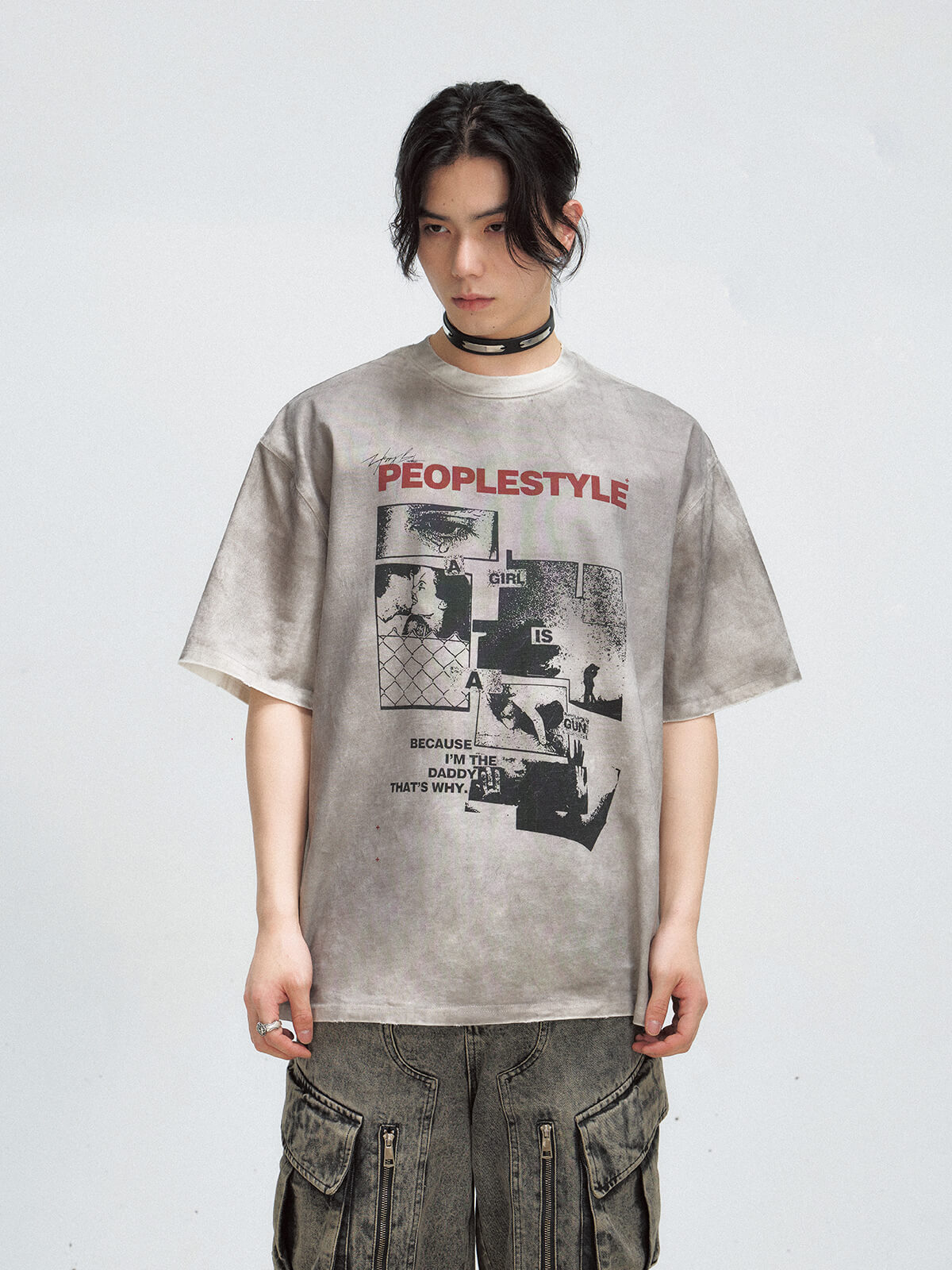 Peoplesense Vintage Printed Oversized T-Shirt