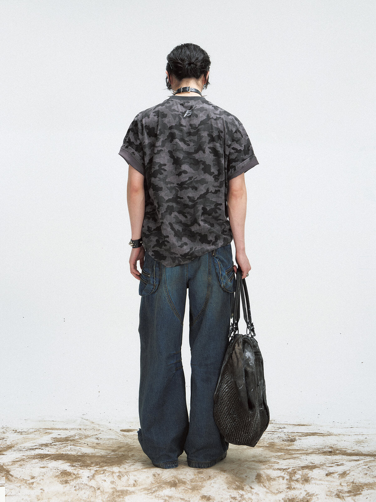 Peoplesense Punk Camo Oversized T-Shirt