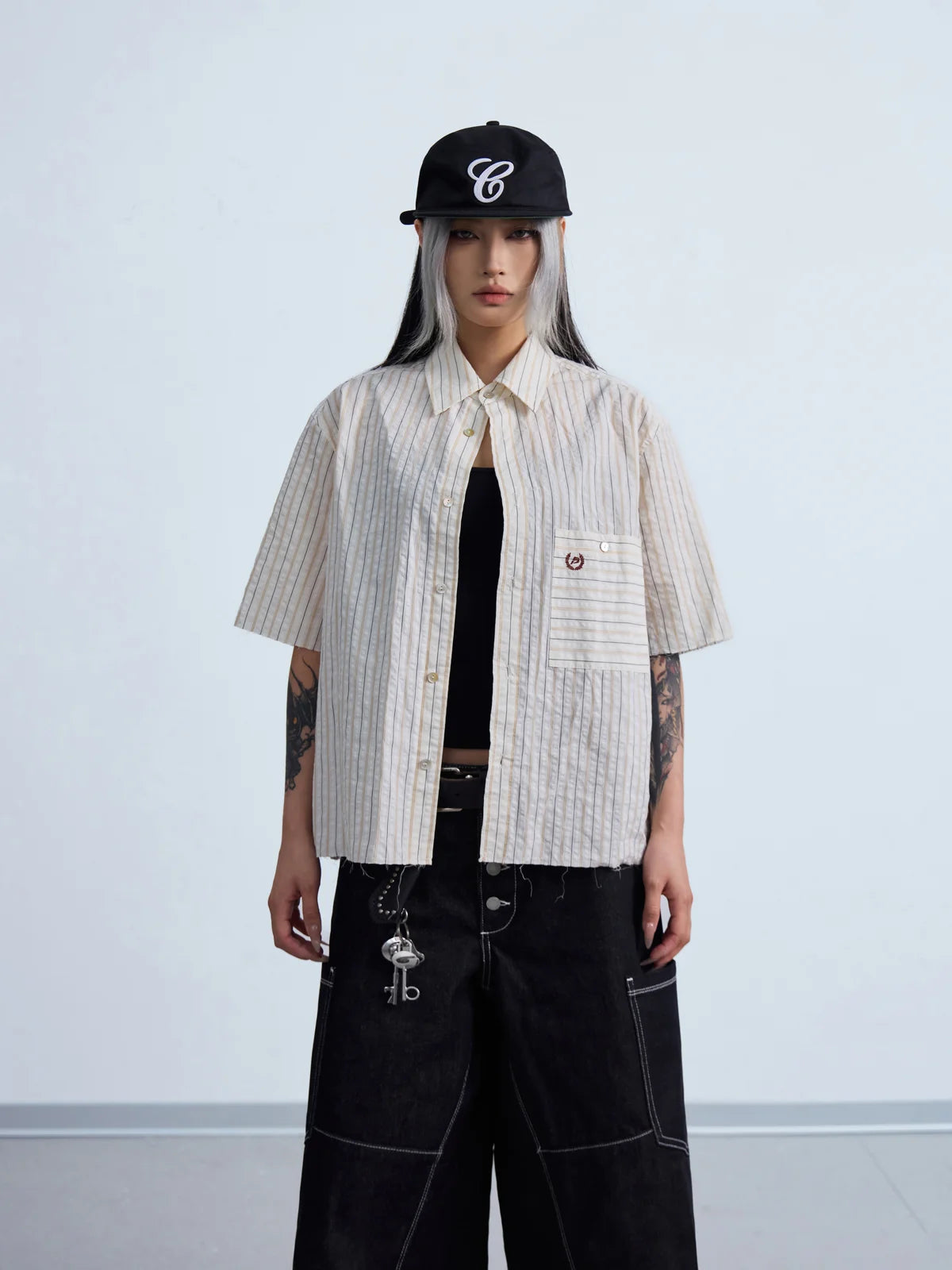 Peoplesense  Coastal Stripe Oversized Shirt