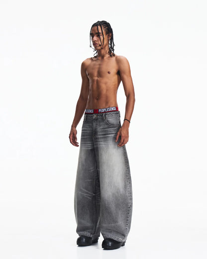 Peoplesense Washed Curved Jeans