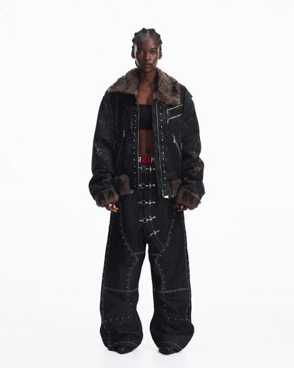 Peoplesense Angled Rivet Raw Denim Jeans