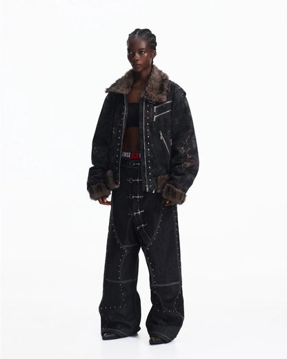 Peoplesense Angled Rivet Raw Denim Jeans