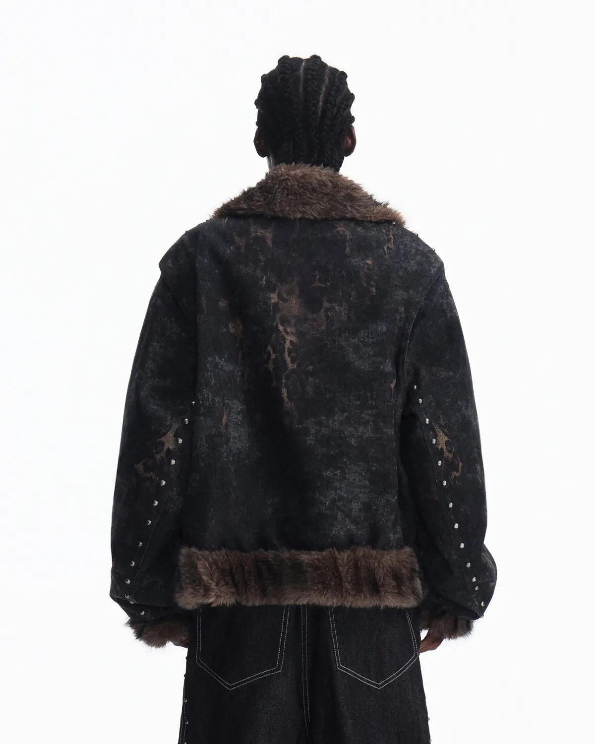 Peoplesense Faux Fur Leopard Print Bomber