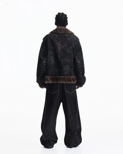 Peoplesense Angled Rivet Raw Denim Jeans