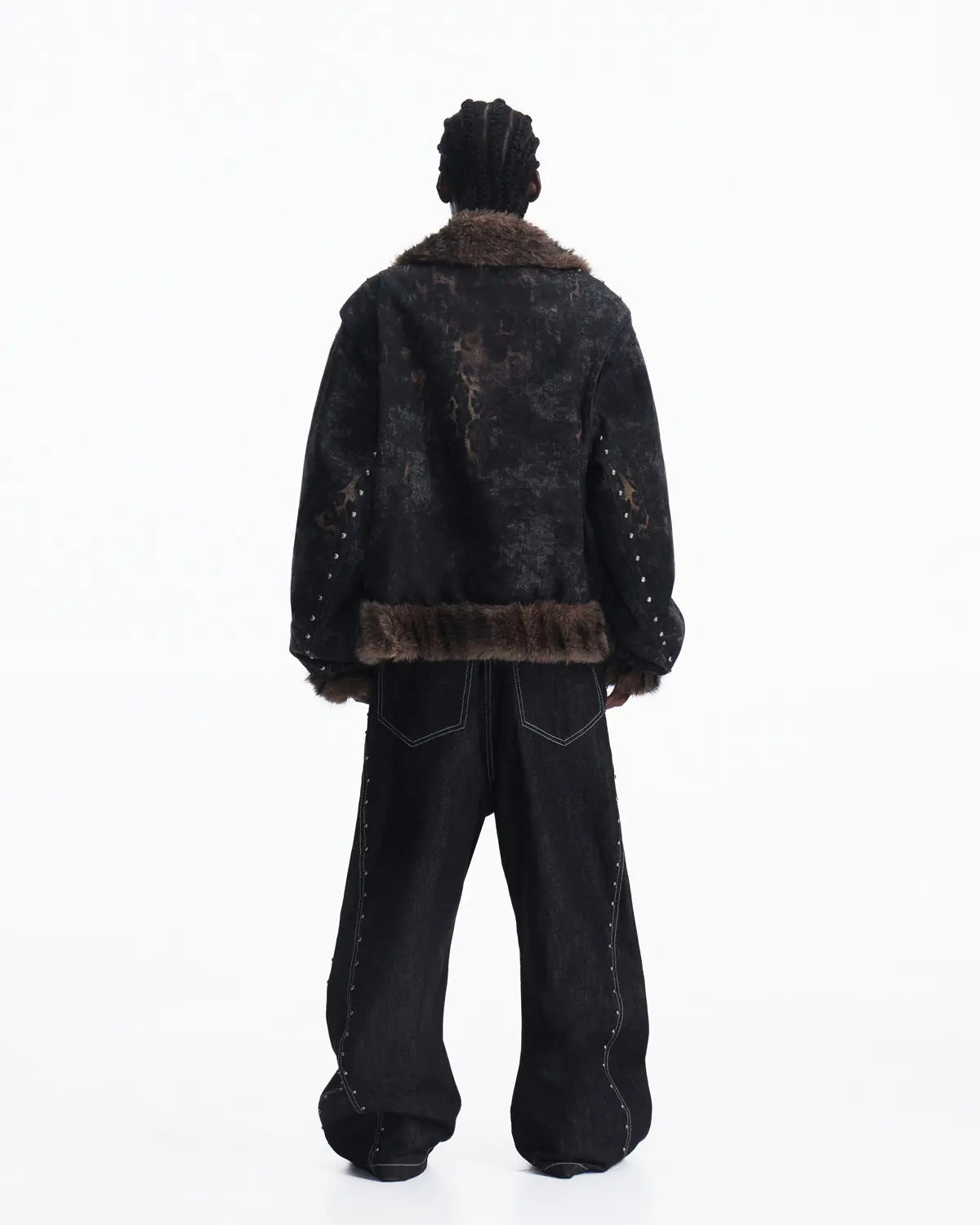 Peoplesense Faux Fur Leopard Print Bomber