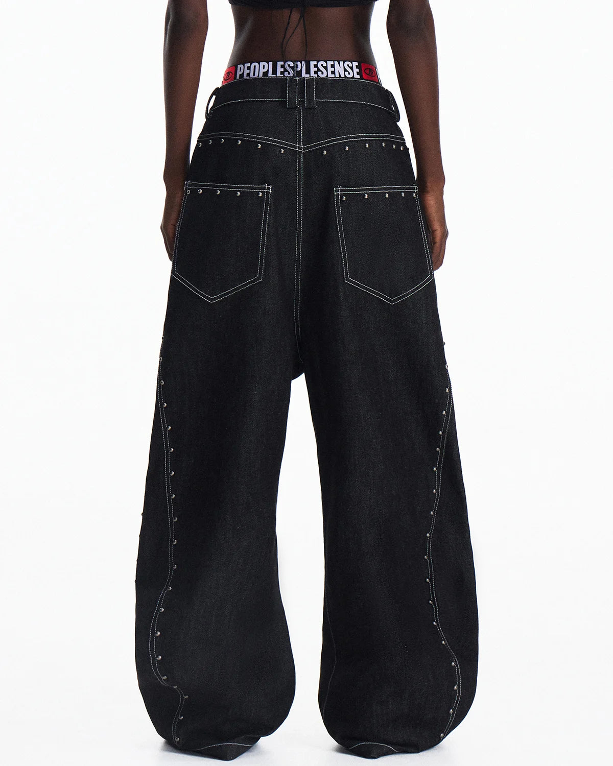 Peoplesense Angled Rivet Raw Denim Jeans