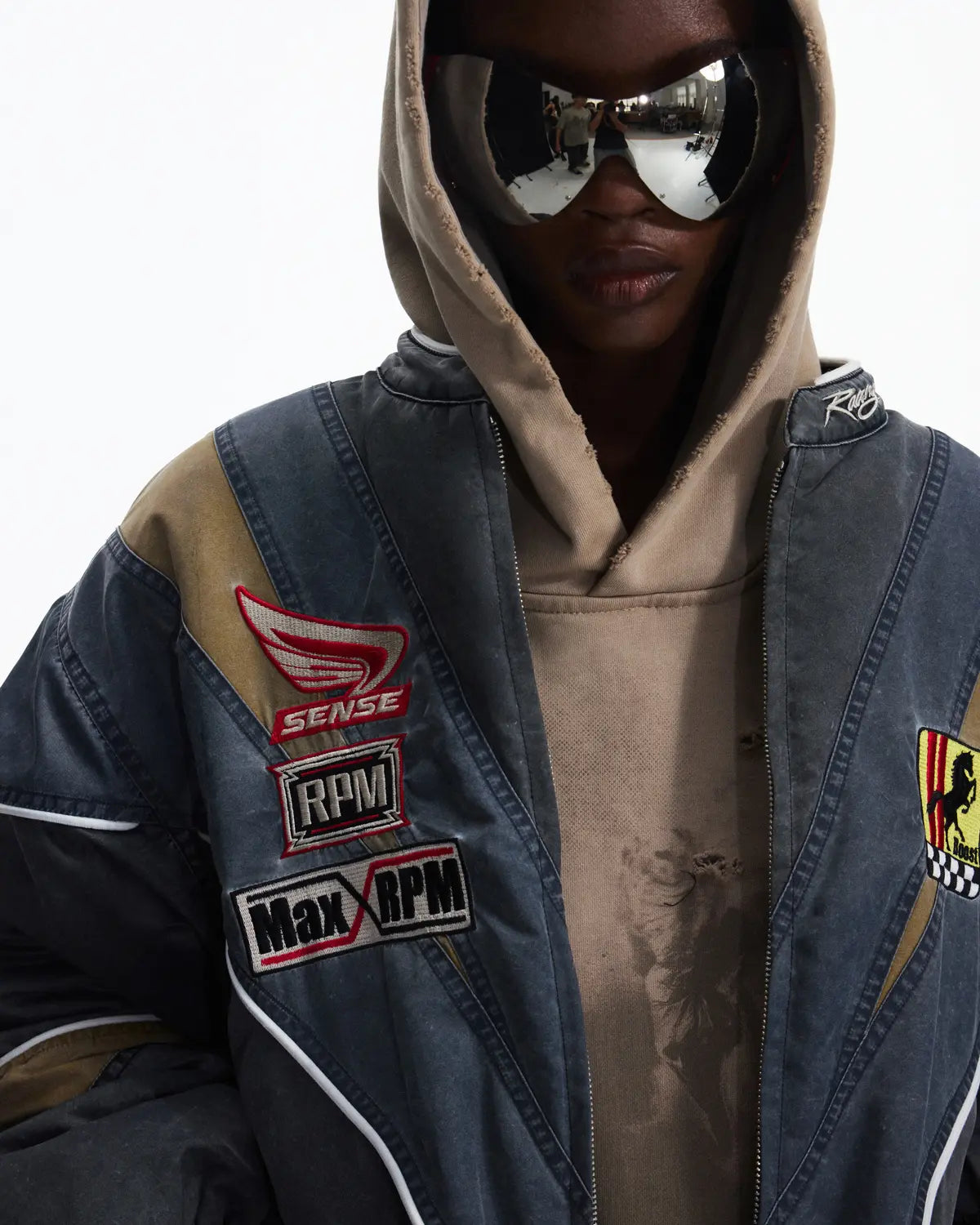 Peoplesense Racing Embellished Embroidered Bomber Jacket