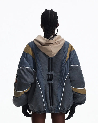 Peoplesense Racing Embellished Embroidered Bomber Jacket