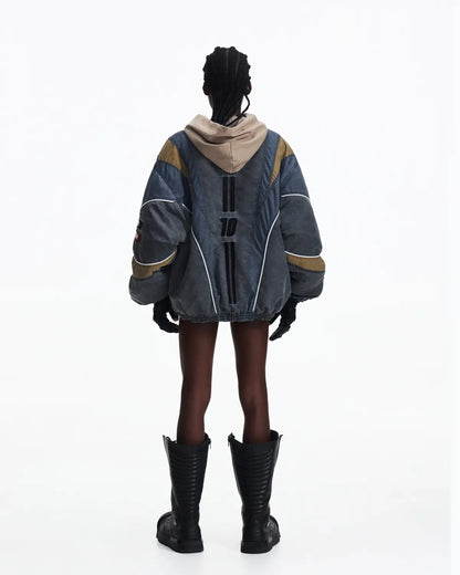 Peoplesense Racing Embellished Embroidered Bomber Jacket