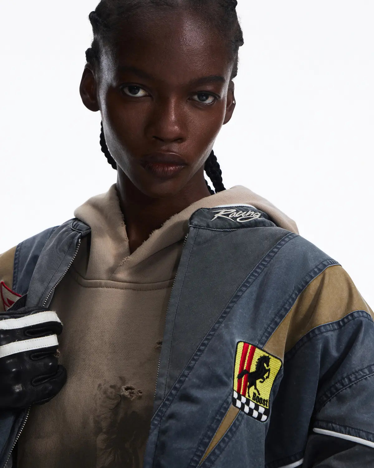 Peoplesense Racing Embellished Embroidered Bomber Jacket