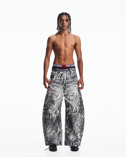 Peoplesense Worn-In Animal Print Curved Pants