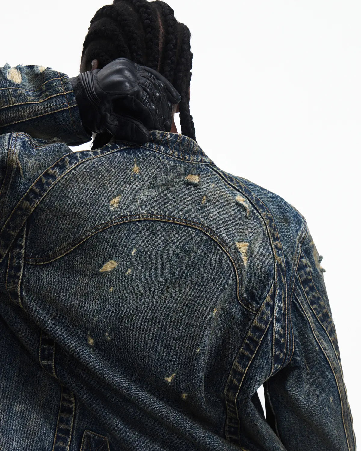 Peoplesense Racer Distressed Plaid Jacket