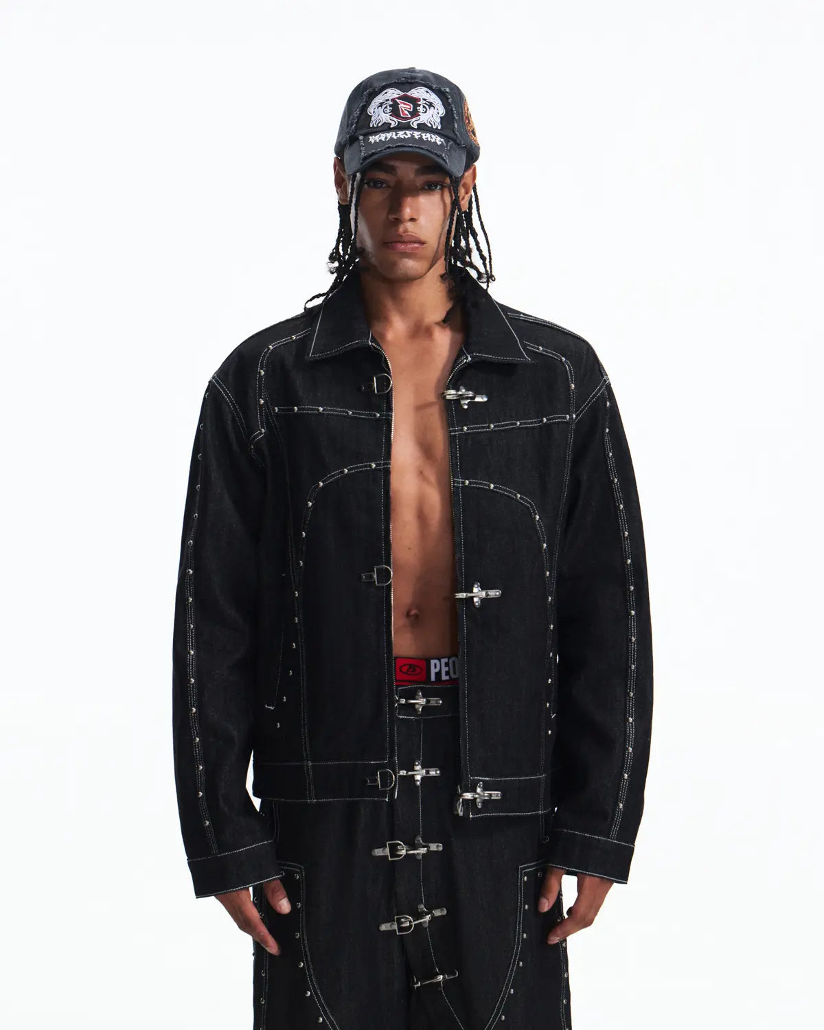 Peoplesense Fireman Clasp Raw Denim Jacket