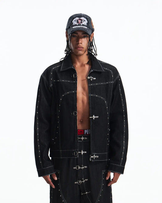 Peoplesense Fireman Clasp Raw Denim Jacket