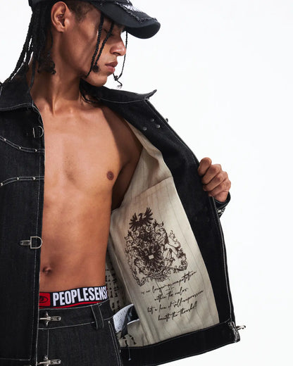 Peoplesense Fireman Clasp Raw Denim Jacket