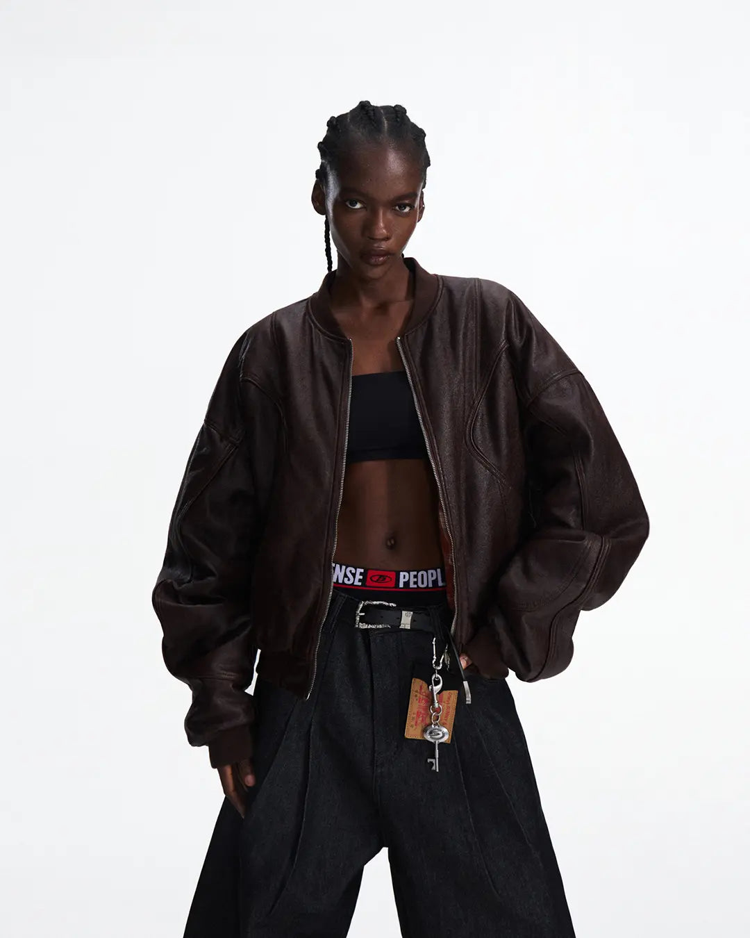 Peoplesense Reversible Crinkled Leather Jacket