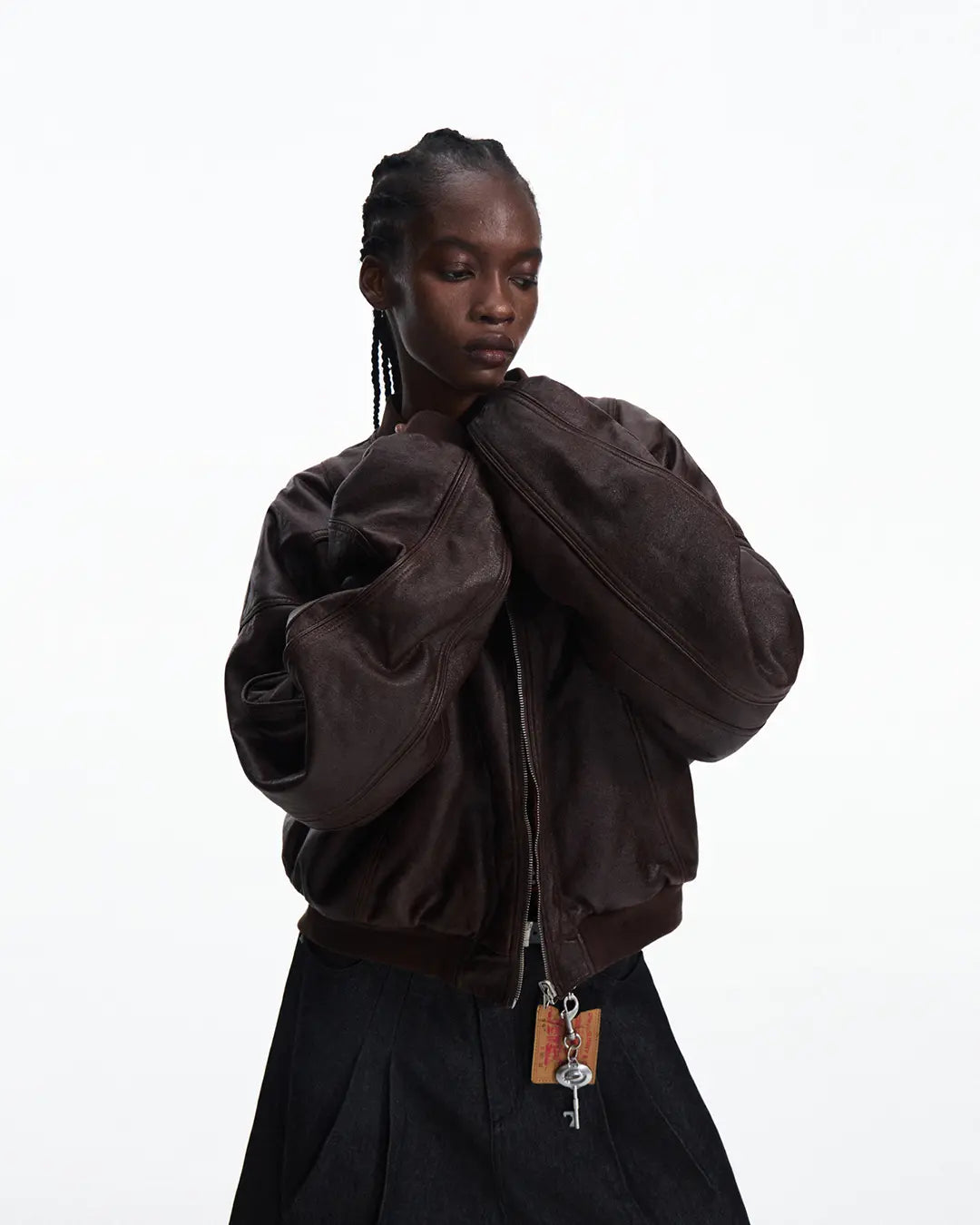 Peoplesense Reversible Crinkled Leather Jacket