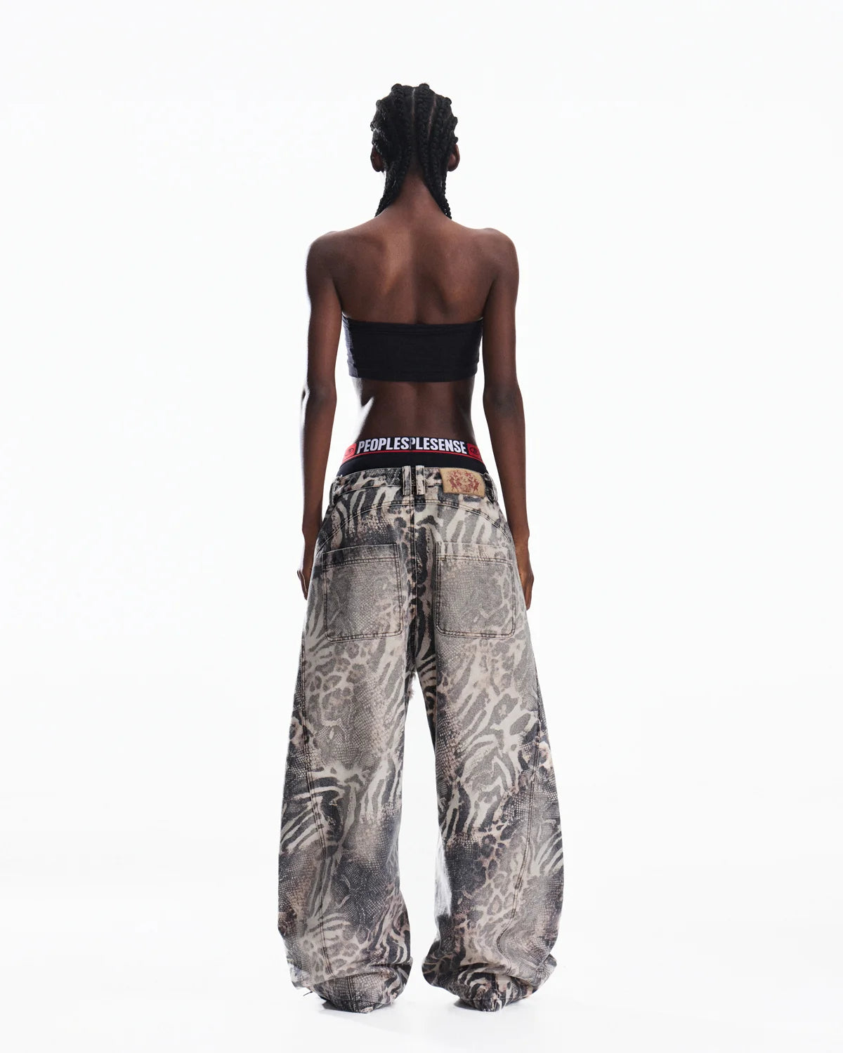 Peoplesense Worn-In Animal Print Curved Pants