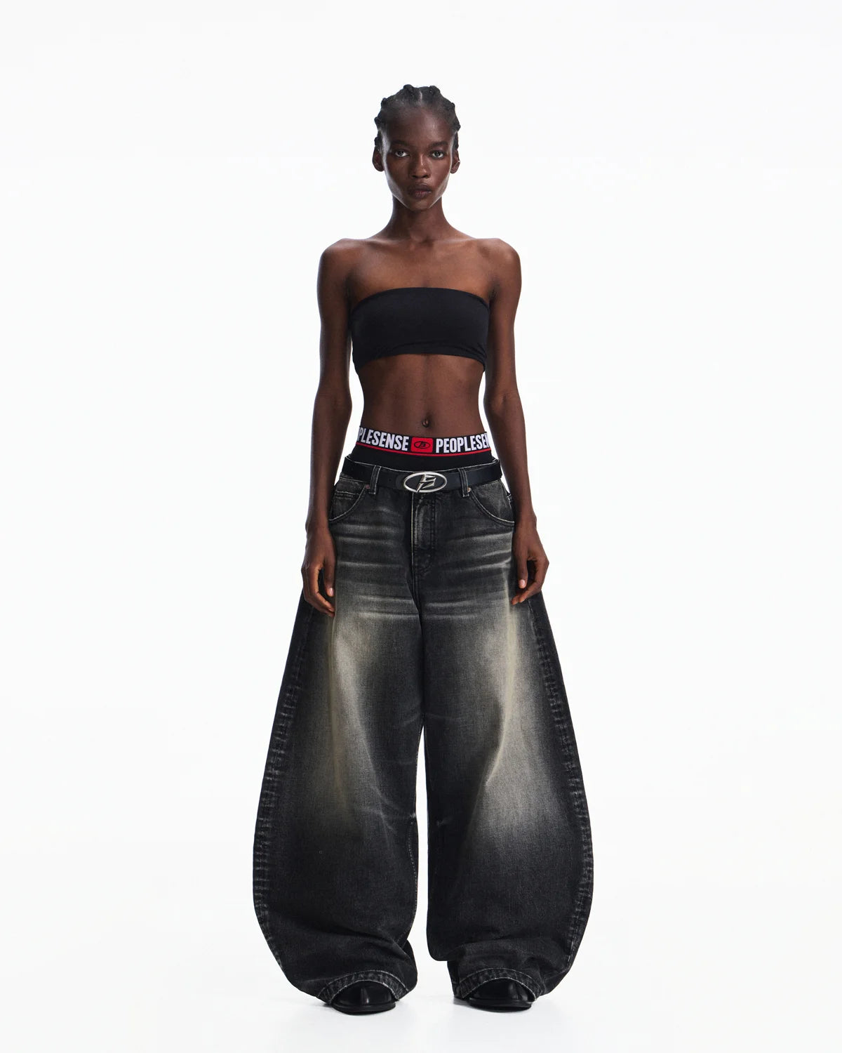 Peoplesense Washed Curved Jeans