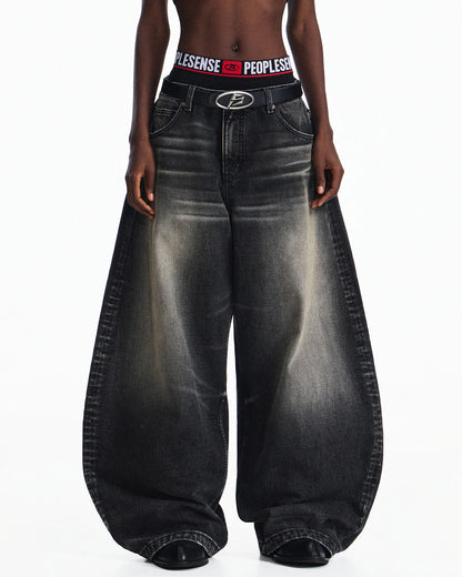 Peoplesense Washed Curved Jeans