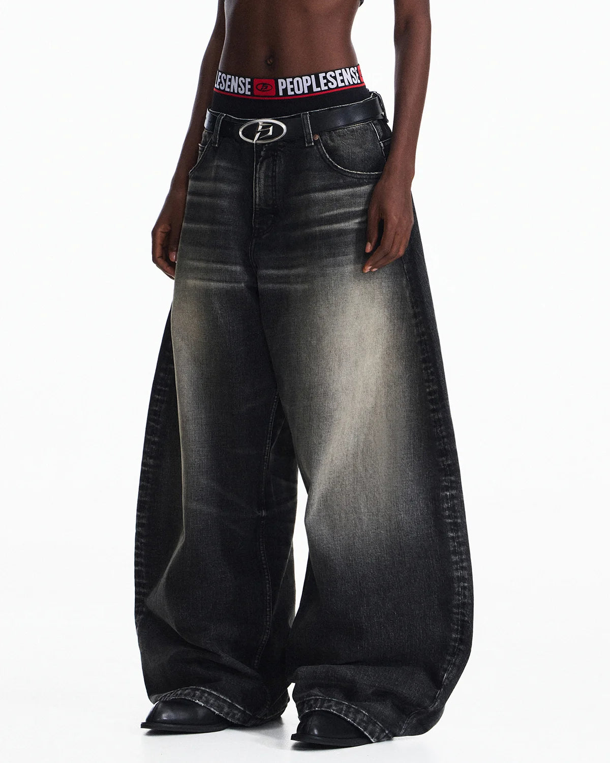 Peoplesense Washed Curved Jeans