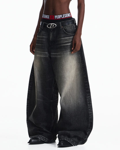 Peoplesense Washed Curved Jeans