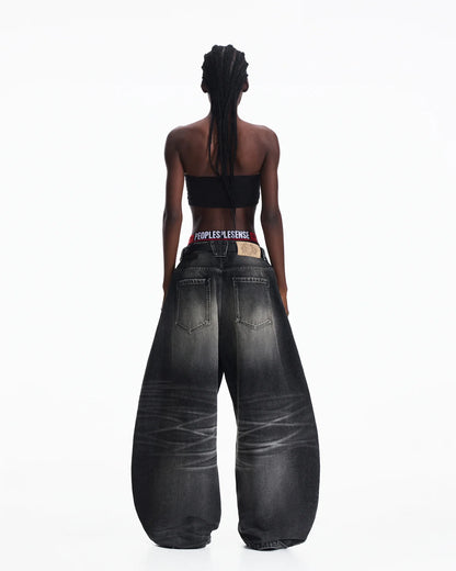 Peoplesense Washed Curved Jeans