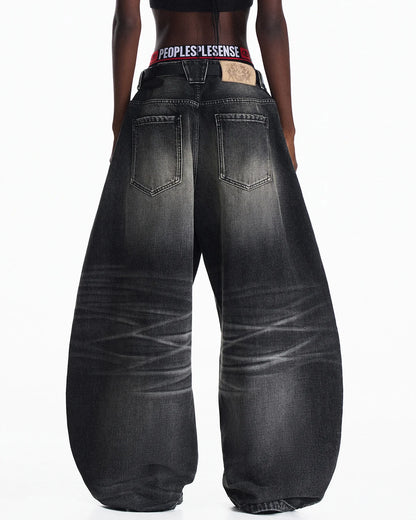 Peoplesense Washed Curved Jeans