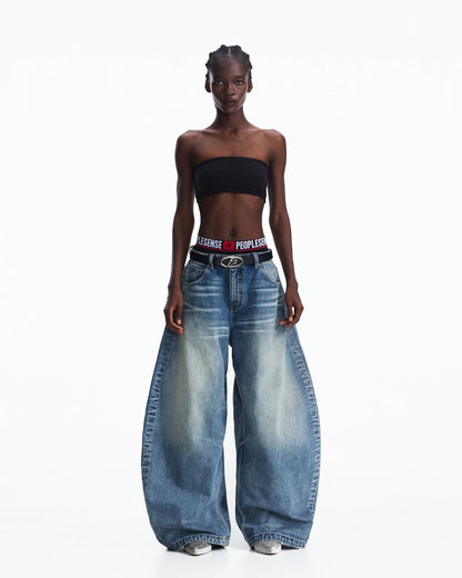Peoplesense Washed Curved Jeans