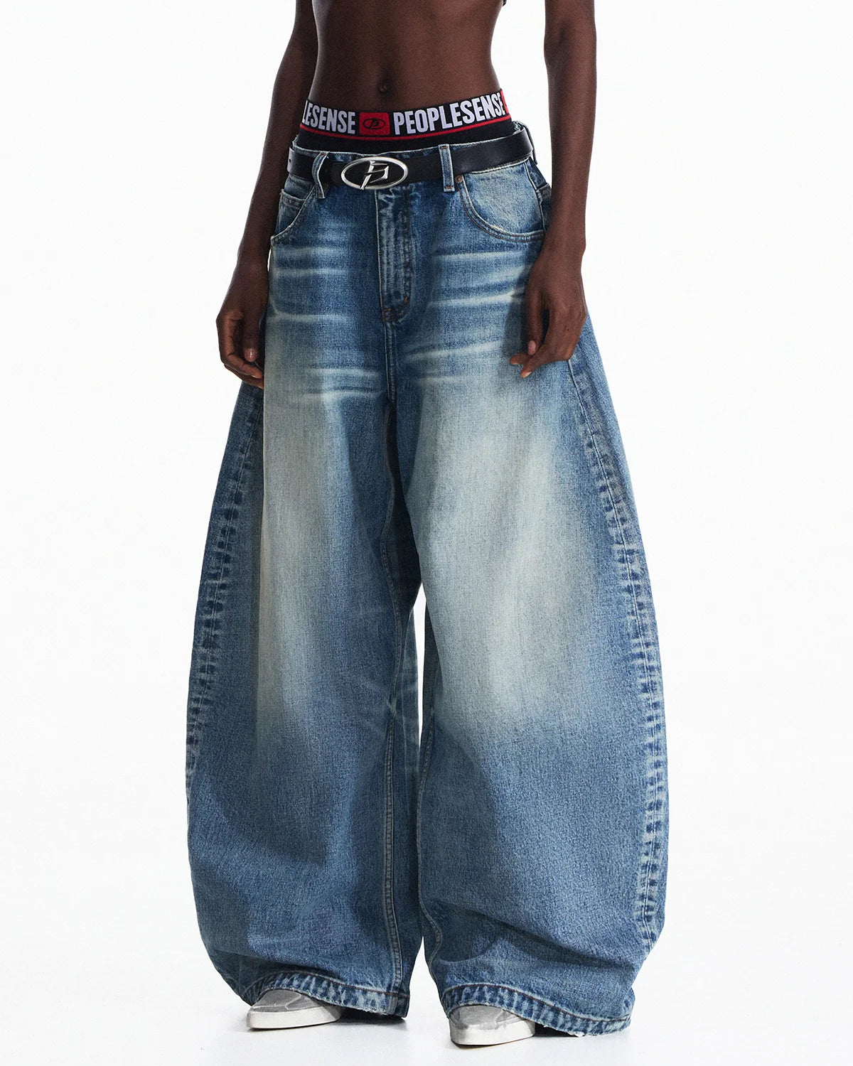 Peoplesense Washed Curved Jeans