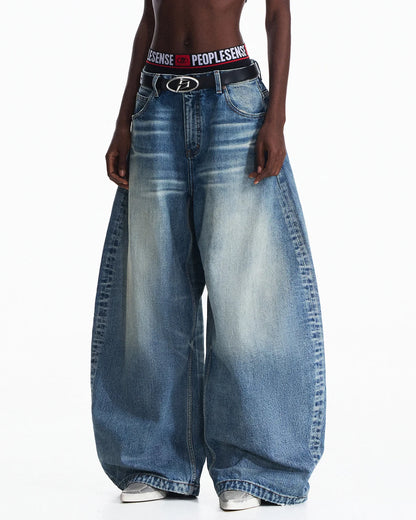 Peoplesense Washed Curved Jeans