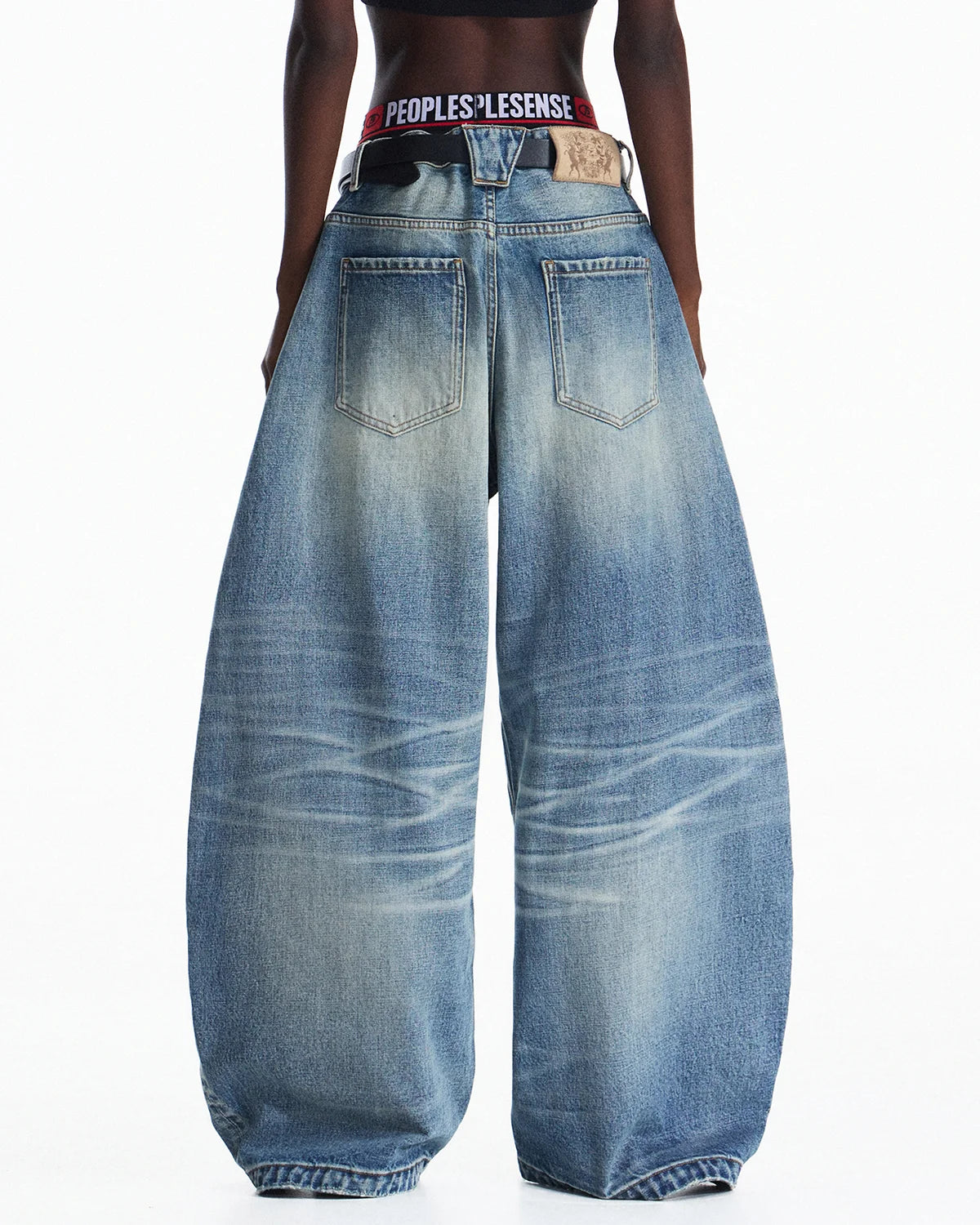 Peoplesense Washed Curved Jeans