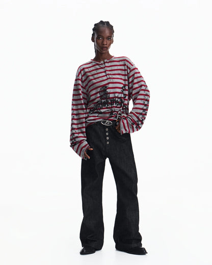 Peoplesense 5-Button Fly Red Selvedge Raw Denim Jeans