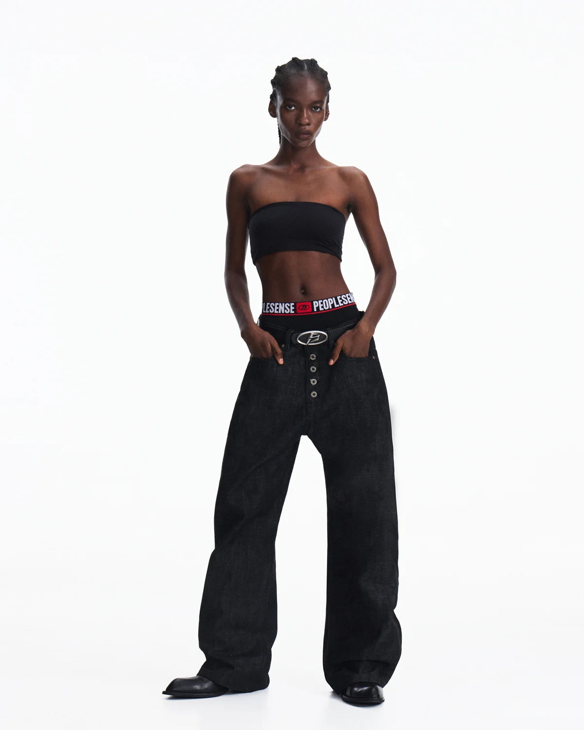 Peoplesense 5-Button Fly Red Selvedge Raw Denim Jeans